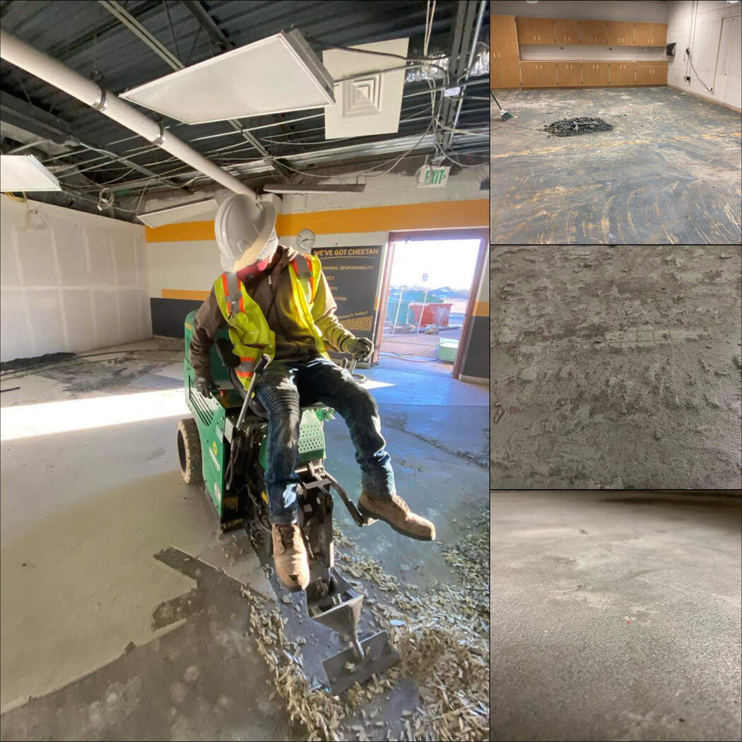 Handled by our expert staff, our specialized floor removal equipment eliminates the toughest floors cleanly and efficiently without damaging underlying surfaces. We’ve done ceramic tile, carpet, wood, VCT and more.